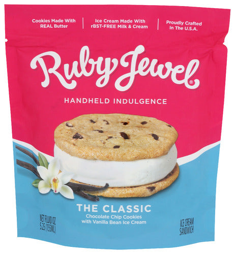 Ruby Jewel Chocolate Chip Vanilla Ice Cream Sandwich